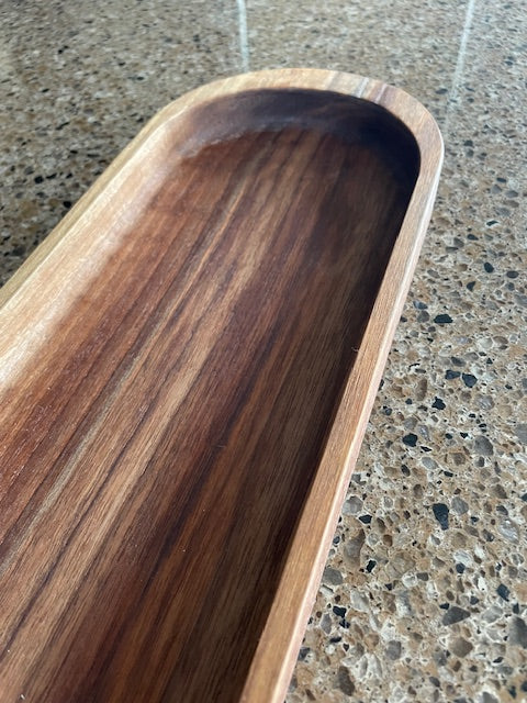 Oval wooden platters